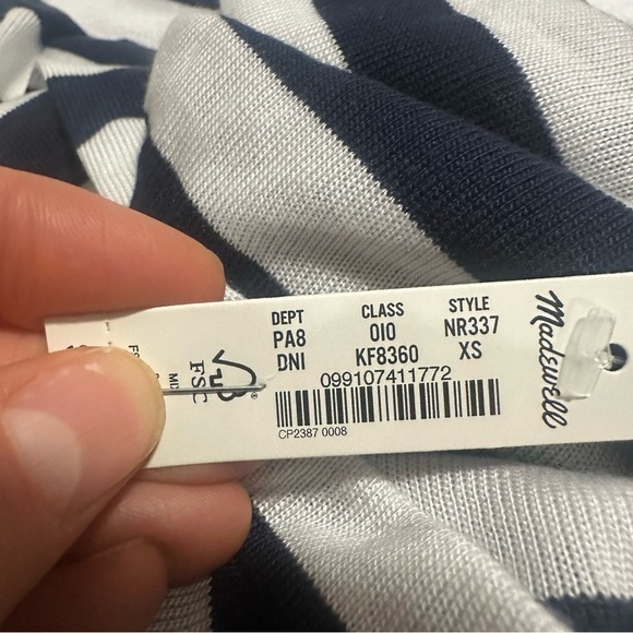 Madewell Drop-Shoulder Pullover Crop Tee in Stripe - Picture 7 of 7